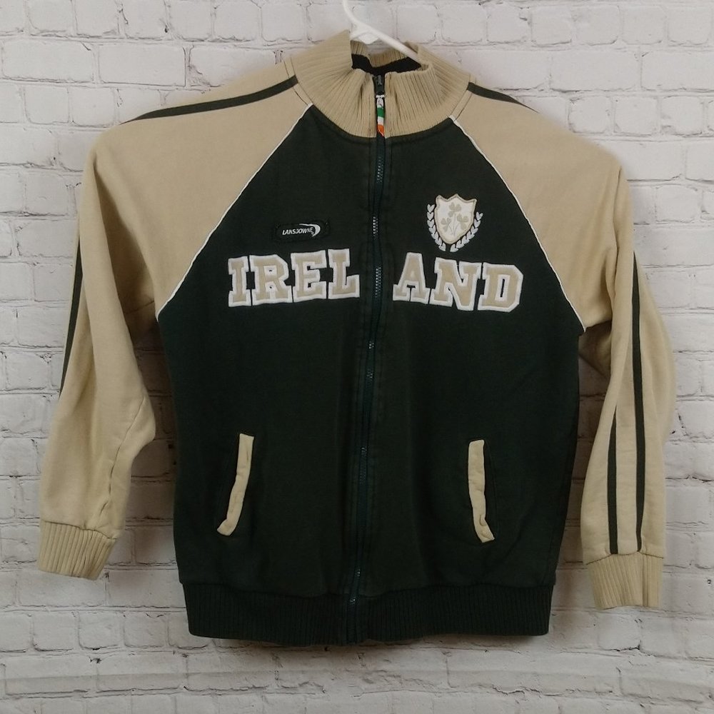 Lansdowne Dark Green & Light Tan Full Zip Jacket